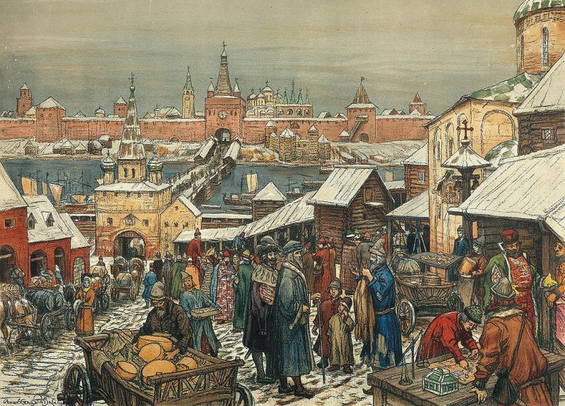 Novgorod Marketplace by Apollinary Vasnetsov