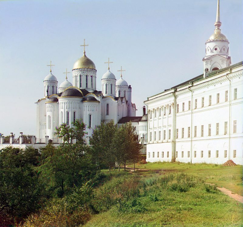 Assumption Cathedral in Vladimir. The main cathedral of North-Eastern Russia and the place where the Grand Princes of Vladimir sat on the throne