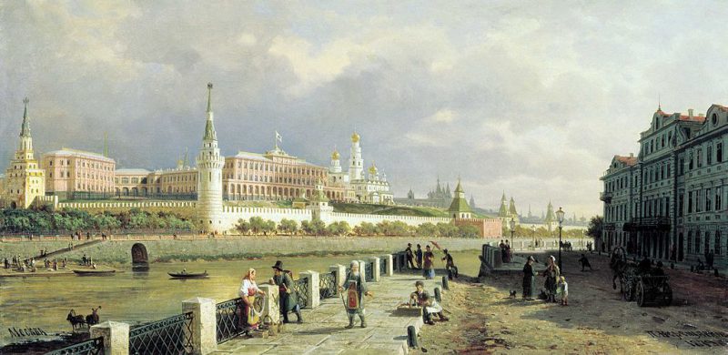 View of the Moscow Kremlin by Pyotr Vereshchagin