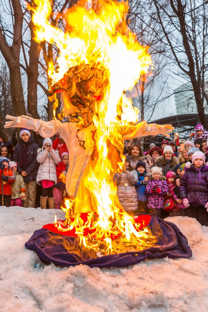 Burning the effigy of Winter