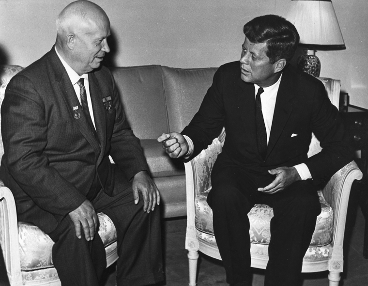 John F. Kennedy meeting with Nikita Khrushchev in Vienna