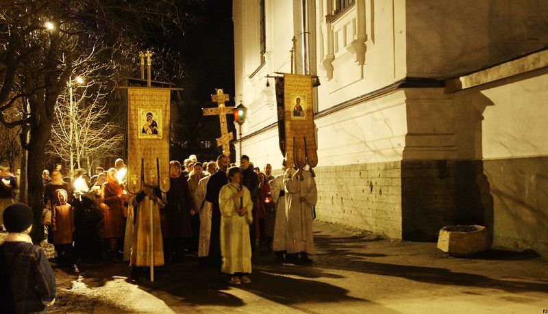Procesión ortodoxa de Pascua