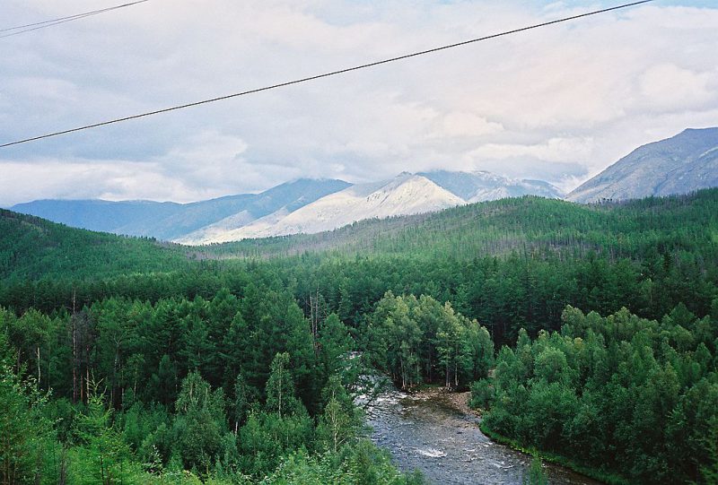 View from the train window (Baikal-Amur Mainline)