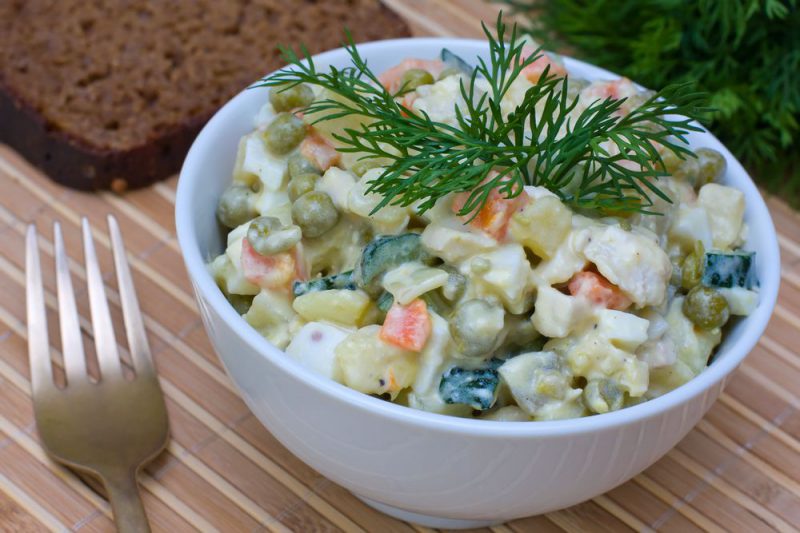 Olivier salad – An indispensable attribute of the Russian New Year